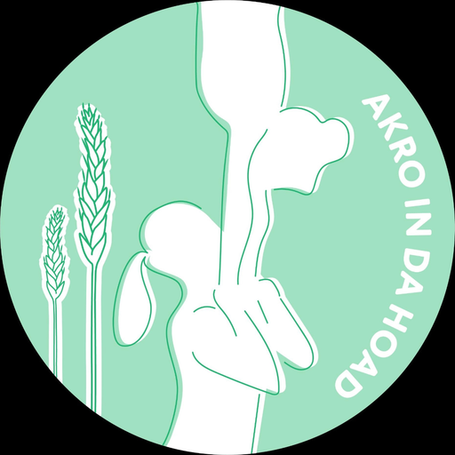 Logo Akro in da Hoad: zwei Akrobat*innen im Feld